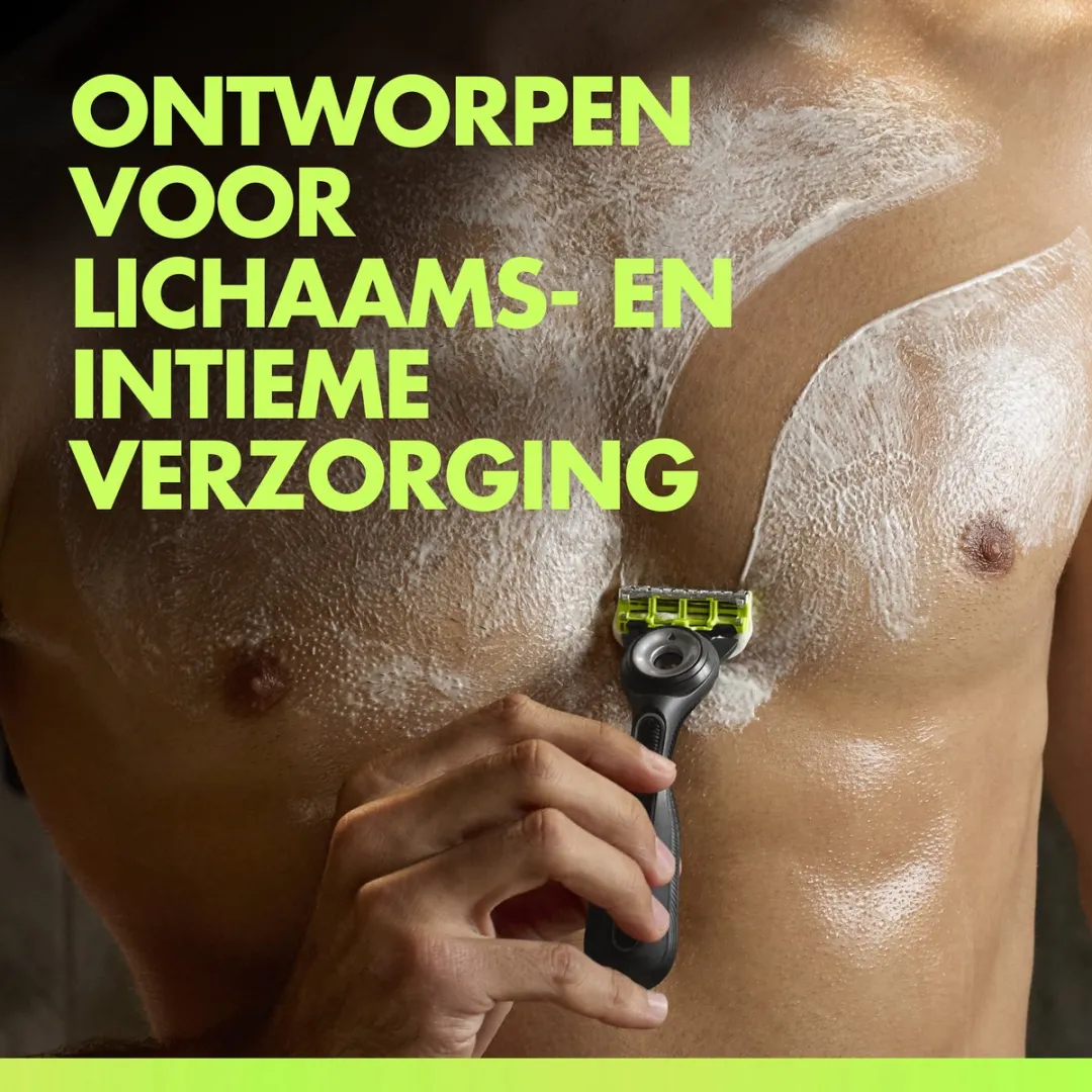 Gillette Labs Body Intimate Scheersysteem - 5 Mesjes - Zwart