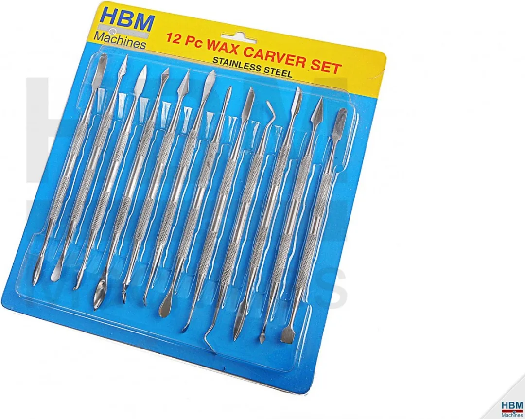 HBM 12-delige Wax Carver Moduleerhakenset