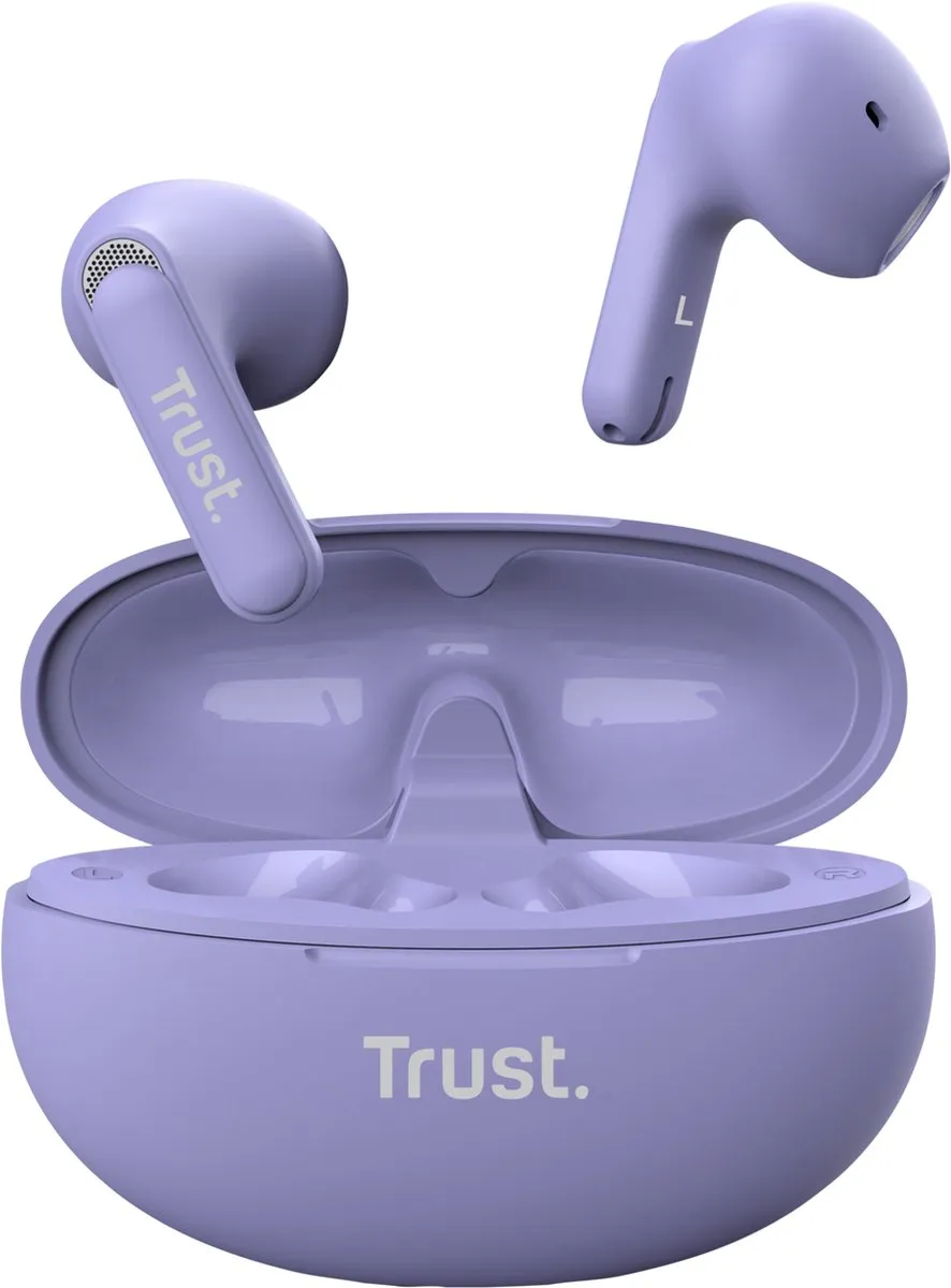 Trust Yavi 25299 Bluetooth Oordopjes - Noise-Cancelling - Paars