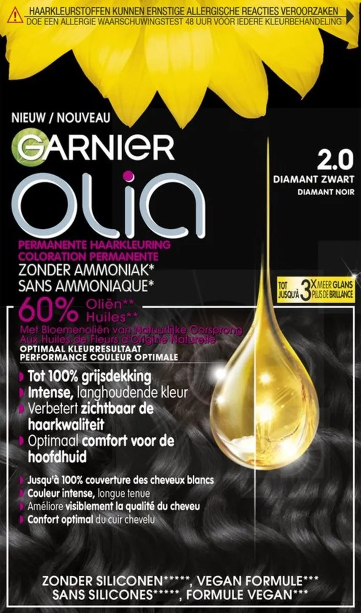 Garnier Olia 2.0 Black Diamond Haarkleuring 365ml