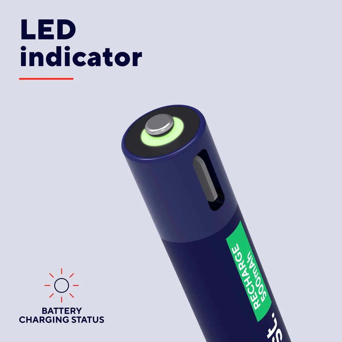 Trust 25585 Oplaadbare Lithium AAA Batterijen - 2 Stuks - Blauw/ Groen