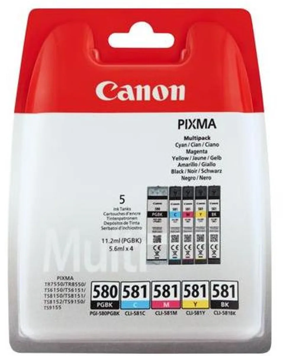 Canon PGI-580XL/CLI-581 Inktcartridges Multipack - 1400 pagina's