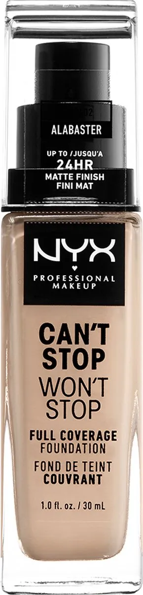 NYX Professional Makeup Can't Stop Won't Stop Foundation Alabaster