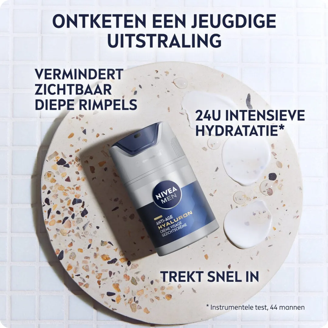 NIVEA Men Anti-Age Hyaluron Gezichtcrème SPF 15 - 3x50ml