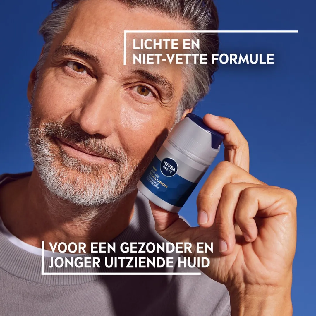 NIVEA Men Anti-Age Hyaluron Gezichtcrème SPF 15 - 3x50ml