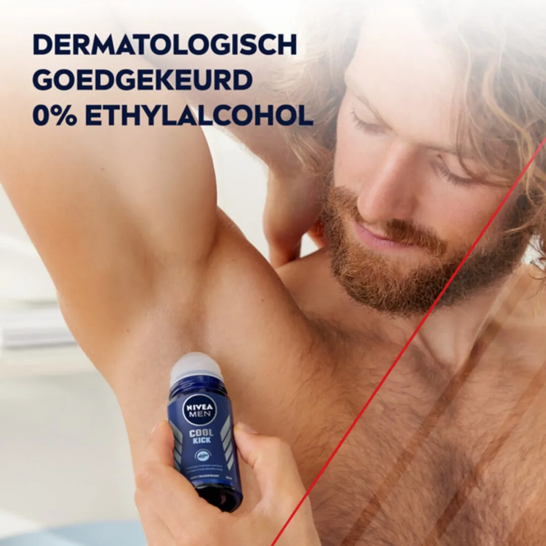 NIVEA Men Deodorant Roller Cool Kick 50ml - 3 Stuks