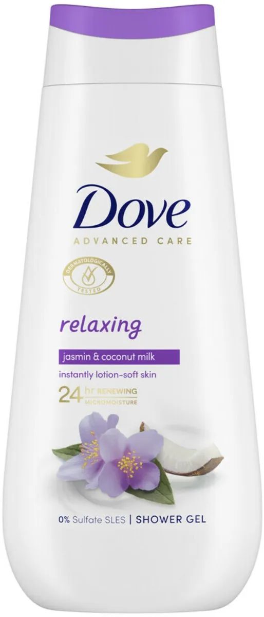 Dove Douchecrème Relaxing Kokos & Jasmijn 225ml - 2 Stuks