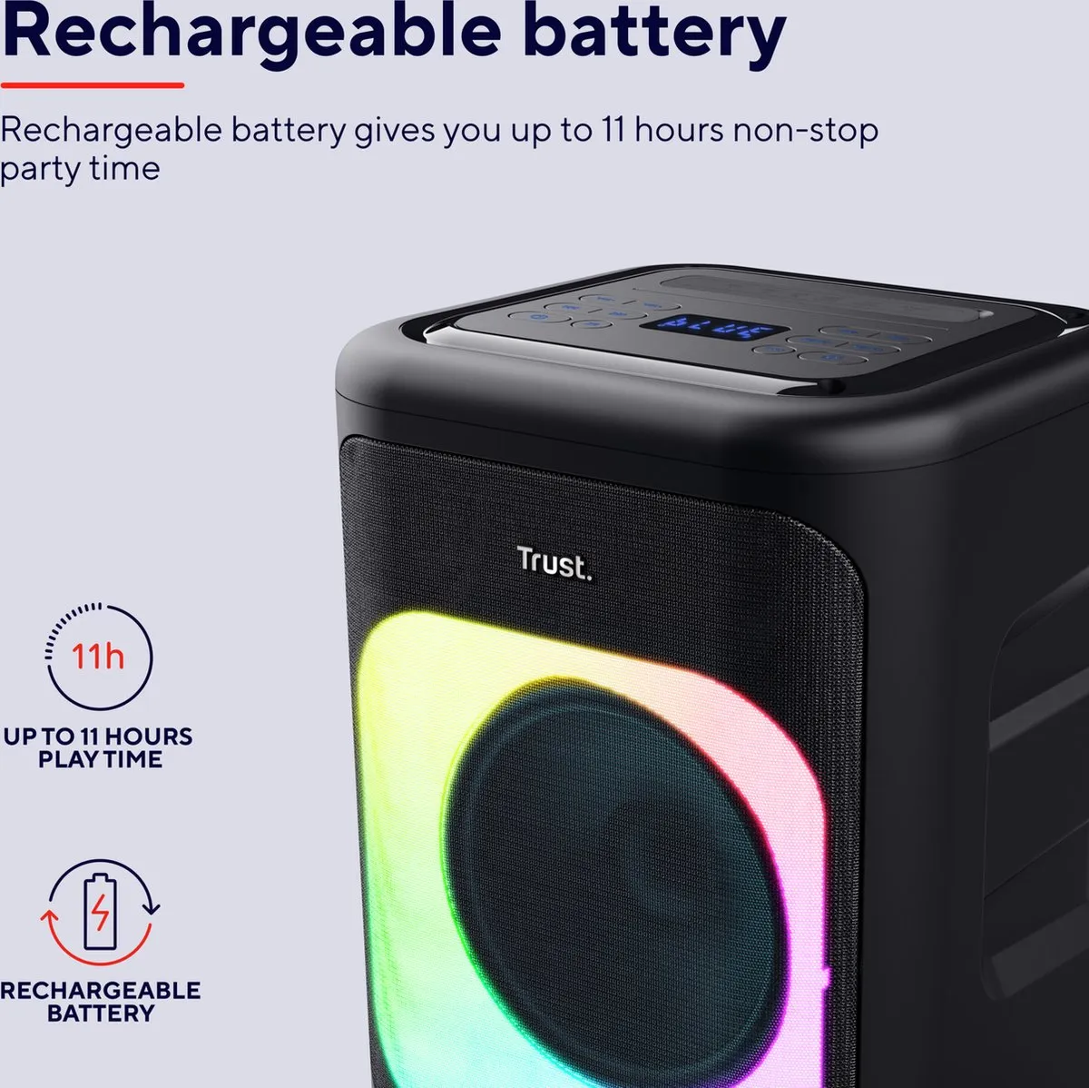 Trust Azura 25280 Bluetooth Speaker - 55W - 11u Accu - Zwart