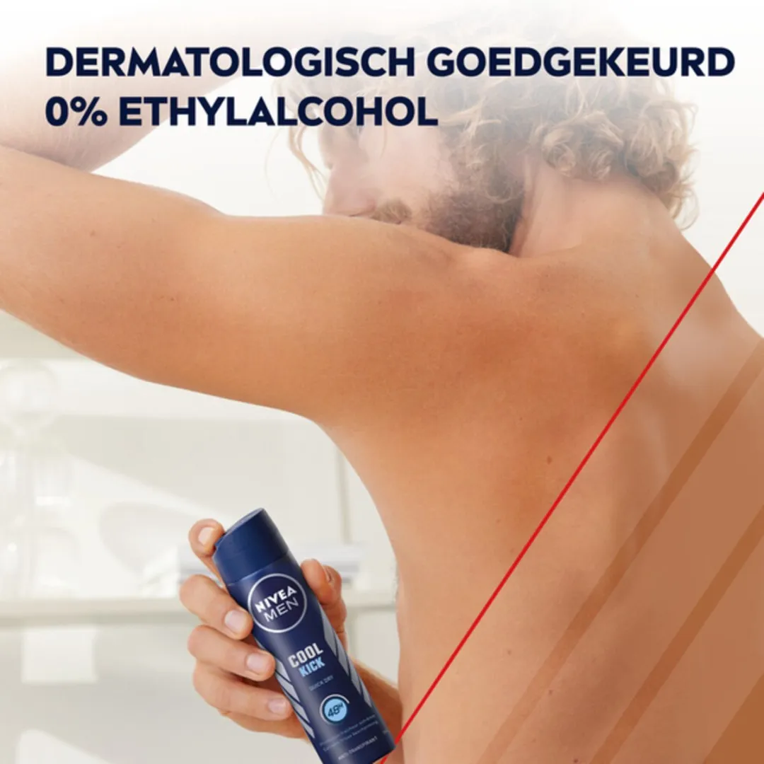 NIVEA Men Deodorant Spray Cool Kick 150ml - 3 Stuks - afbeelding 3 van 6