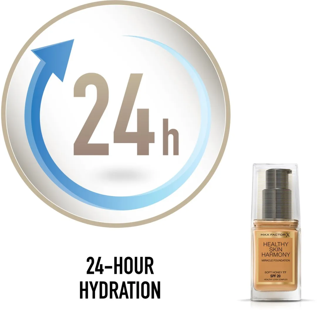 Max Factor Healthy Skin Harmony Foundation 77 Soft Honey - 30ml