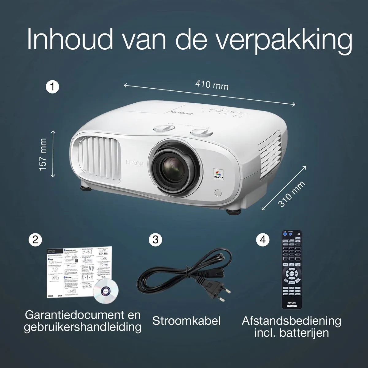 Epson EH-TW7100 Beamer - 2x HDMI, 2x USB 2.0 - Wit