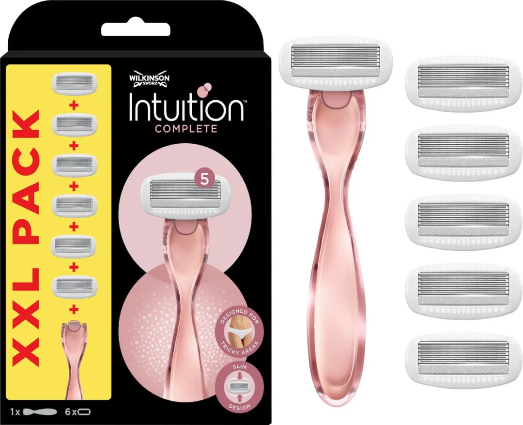 Wilkinson Sword Intuition Complete Scheersysteem Roze - 6 Scheermesjes