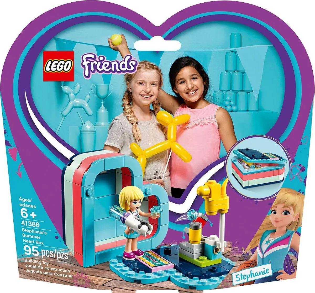 LEGO Friends Stephanie Hartvormige Zomerdoos 41386 - 95 Stukken - afbeelding 2 van 6