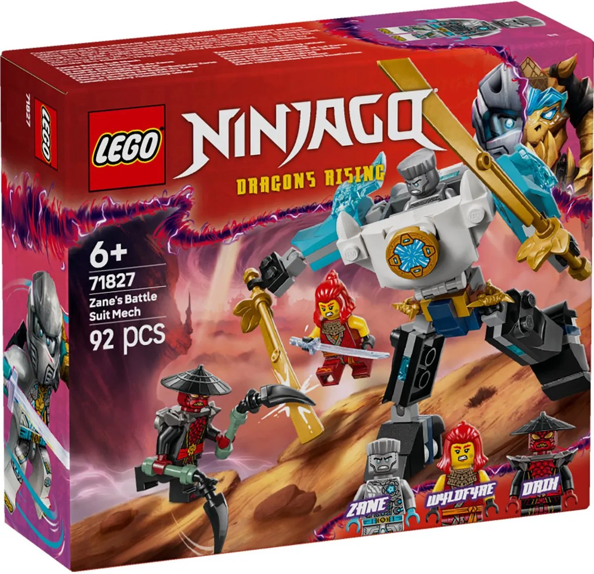 LEGO Ninjago Zane's Strijdmecha 71827 - 92 Stukken
