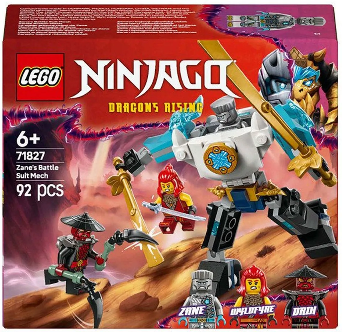 LEGO Ninjago Zane's Strijdmecha 71827 - 92 Stukken
