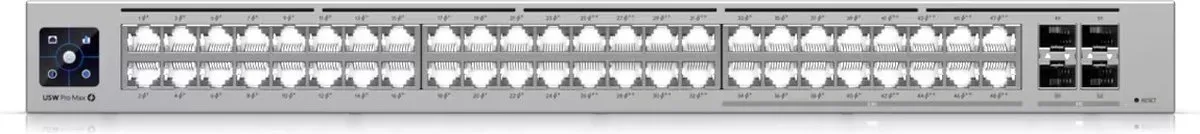 Ubiquiti UniFi USW-Pro-Max-48-PoE Switch - 48x PoE++ 2.5GbE + 16x GbE + 4x SFP+