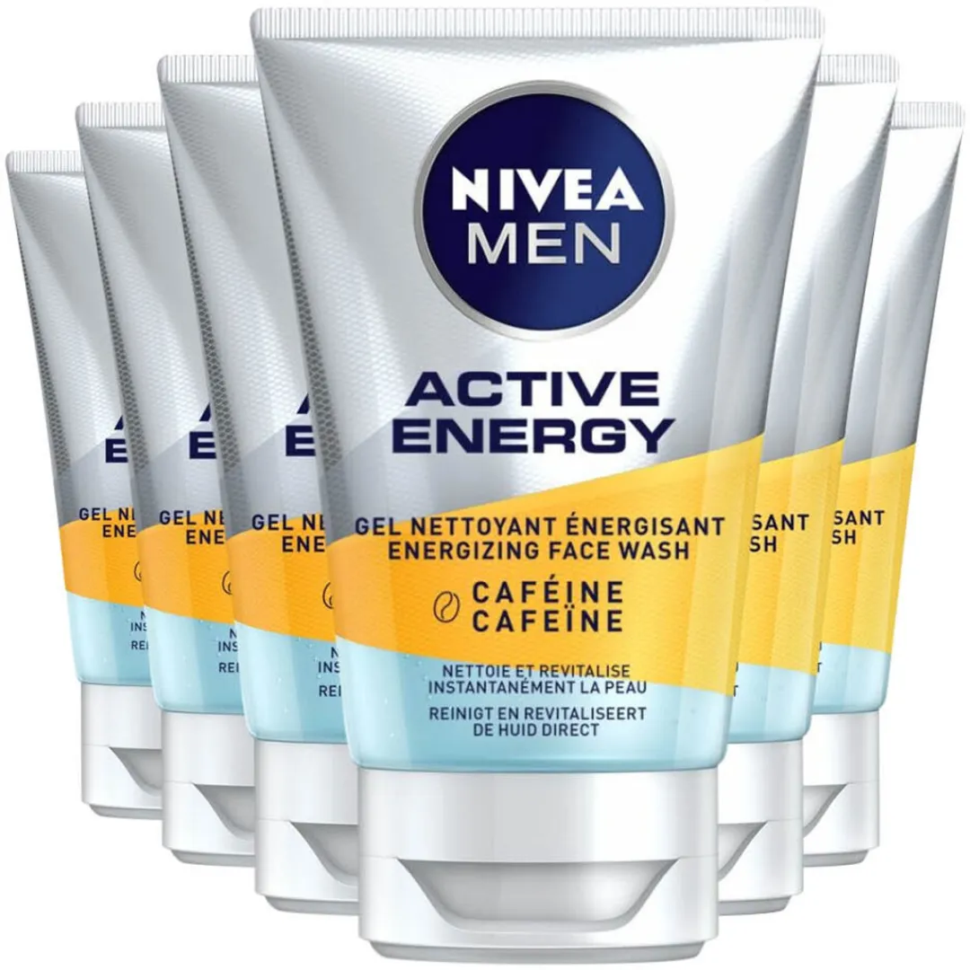 NIVEA Men Skin Energy Gezichtsreiniger 6x100ml