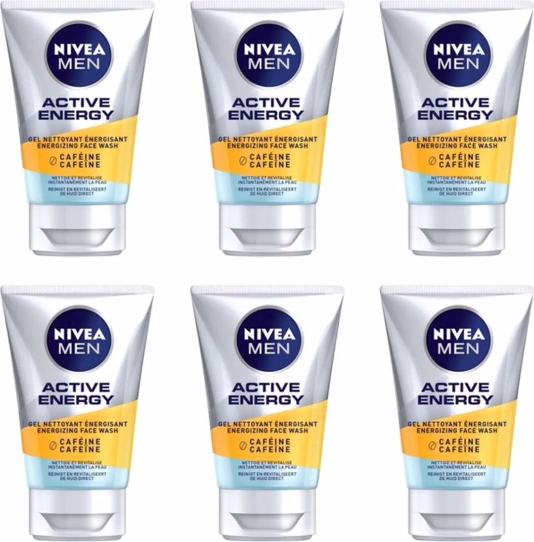 NIVEA Men Skin Energy Gezichtsreiniger 6x100ml