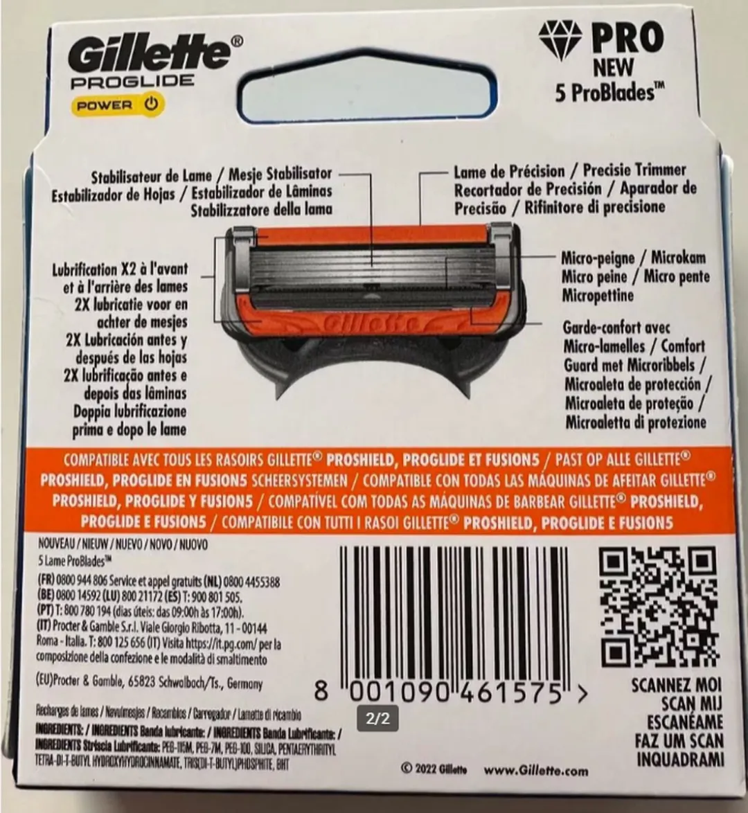 Gillette ProGlide Power XXL Navulmesjes - 8 Stuks