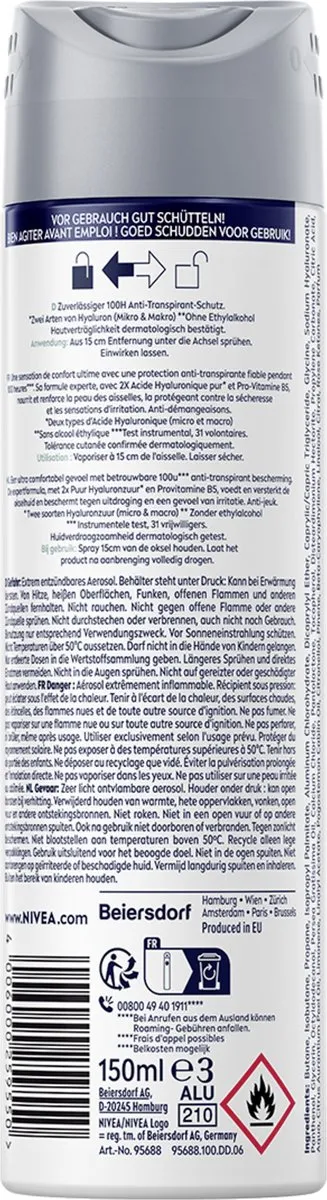 NIVEA MEN Derma Control Clinical Ultra Comfort Deo Spray 100u - 6x150ml