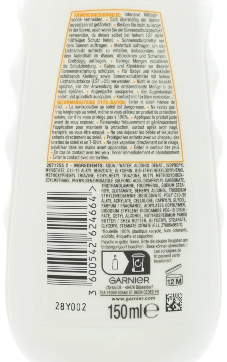 Garnier Ambre Solaire Sonnenspray 24h Protect SPF 50 - 150ml - afbeelding 2 van 3
