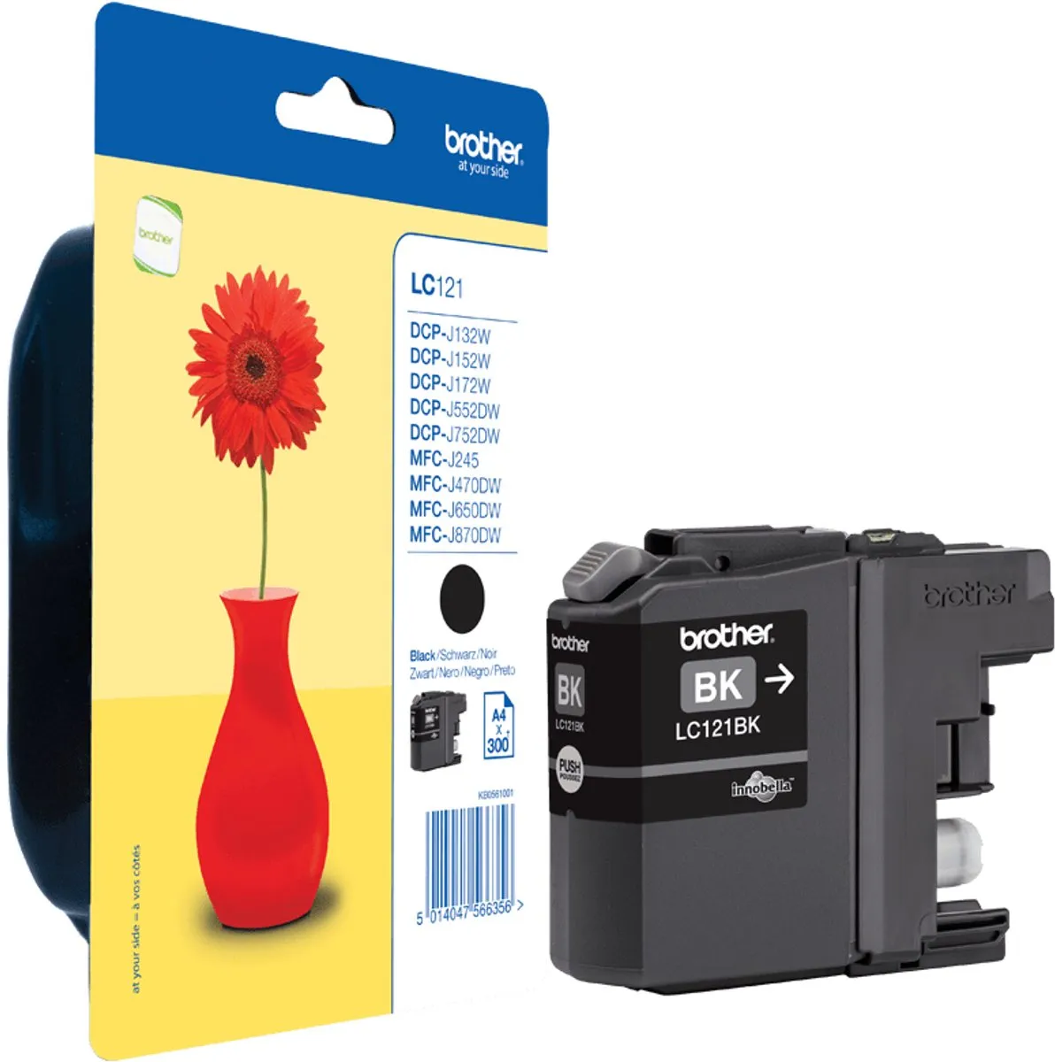 Brother LC121BK Compatibele Inktcartridge Zwart