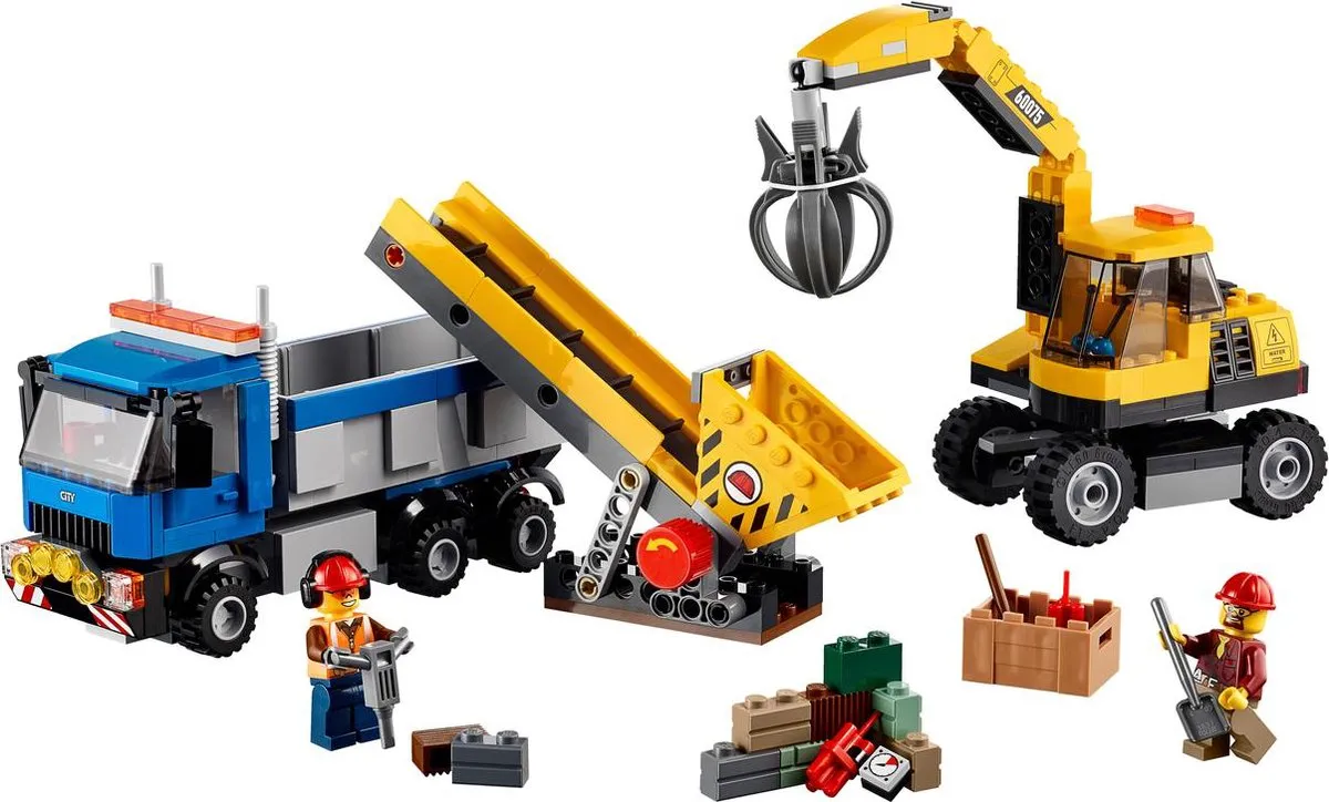 LEGO City Graafmachine & Truck 60075 - 311 Stukken - afbeelding 3 van 6