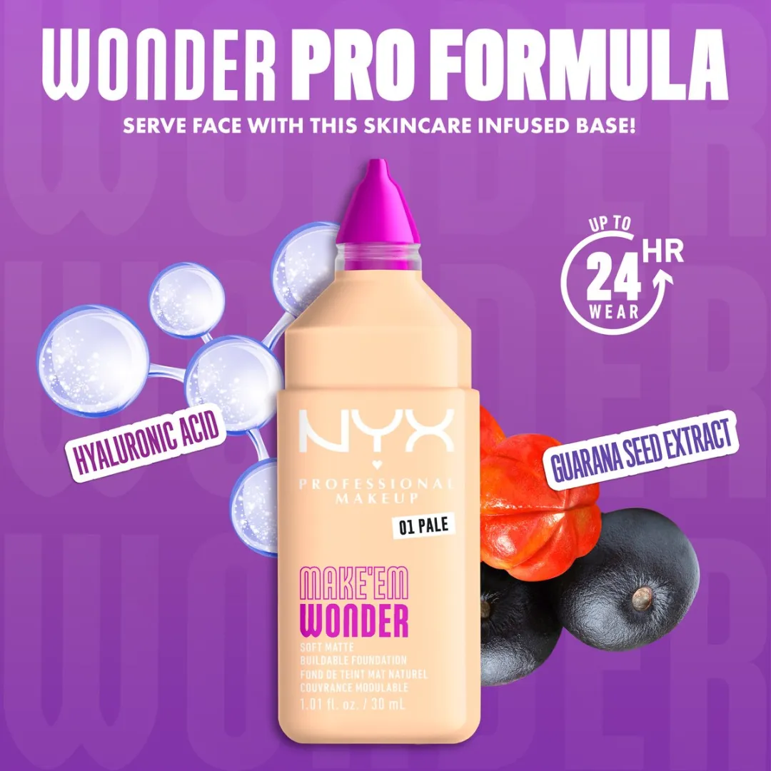 NYX Make 'EM Wonder Foundation Nude 30ml