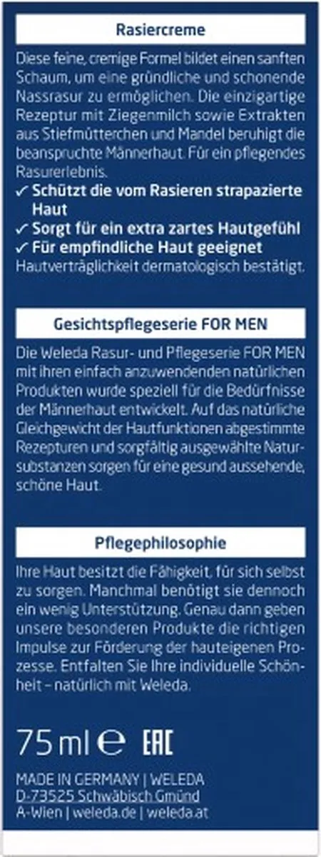 Weleda Scheercrème Man 75ml