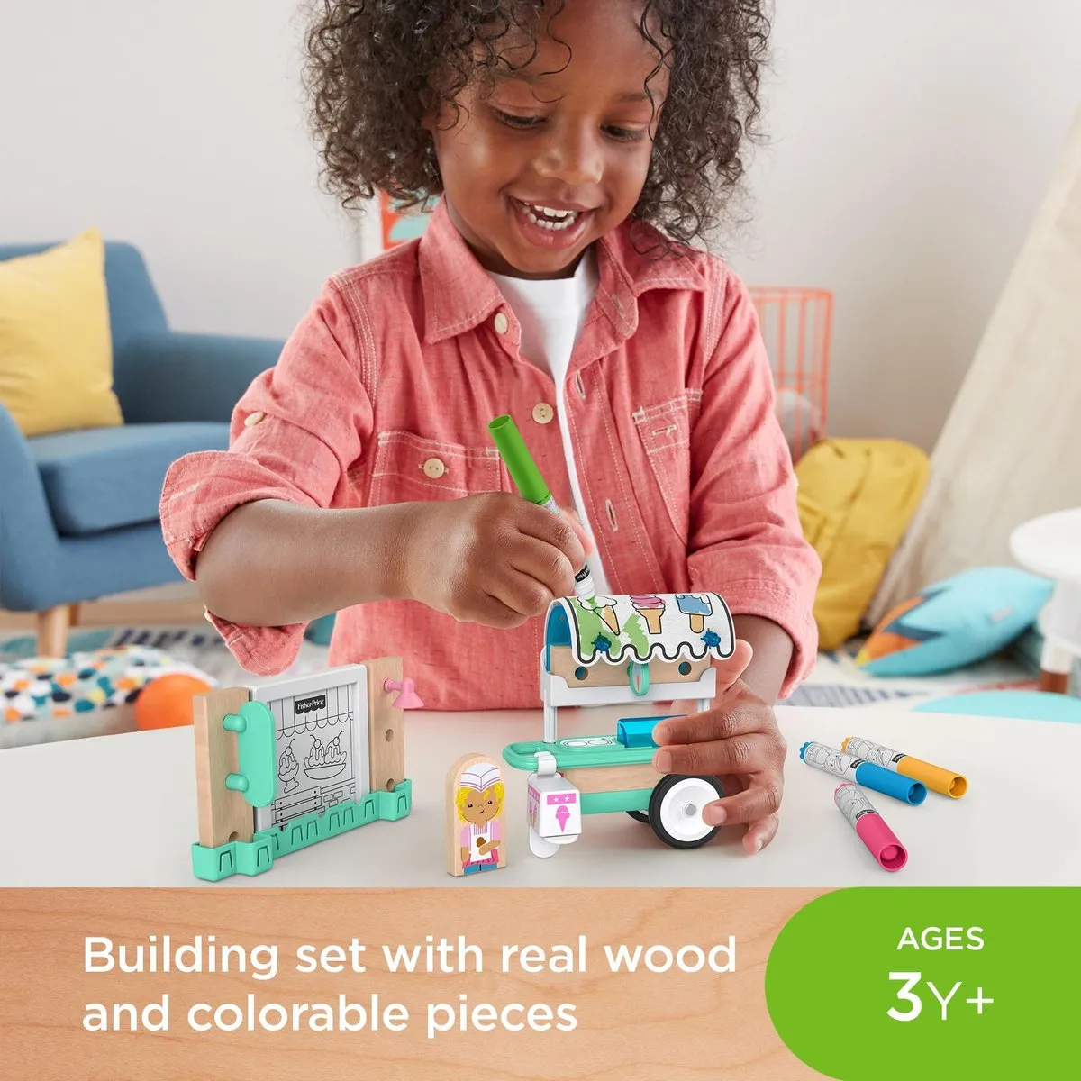 Fisher Price Wonder Makers IJsjeskraam - 15 Onderdelen - Multicolor