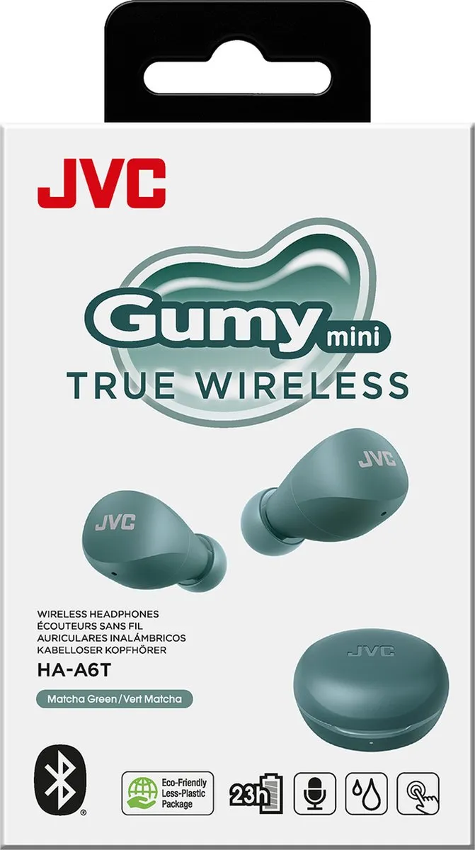 JVC HA-A6T Gumy Mini True Wireless Oordopjes - Groen - afbeelding 6 van 6