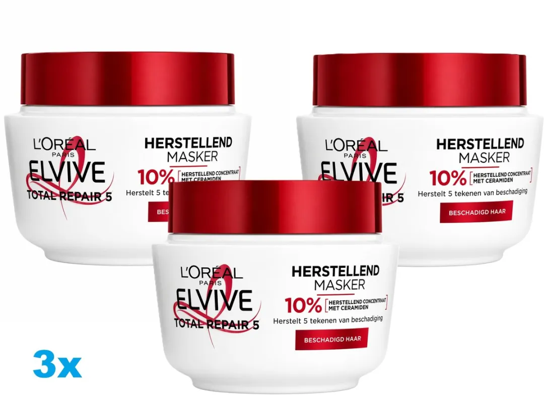 L'Oréal Paris Elseve Elvive Total Repair 5 Haarmasker 3x300ml