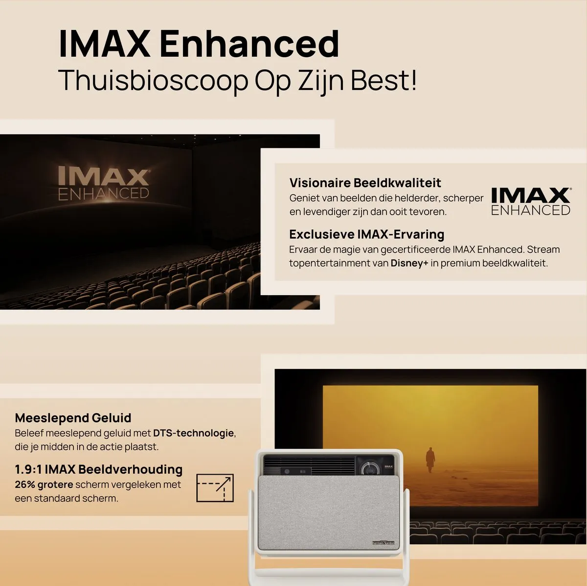 XGIMI Horizon S Max – 4K Smart-Projector – Beamer- IMAX Enhanced – Dolby Vision – Dual Light 2.0 – 3000 ISO Lumens – Android TV™ 11.0 – Harman/Kardon Sound – Bluetooth 5.1 – ISA 5.0