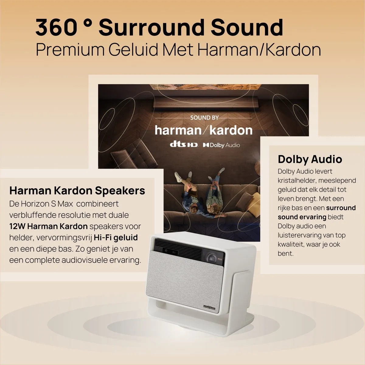 XGIMI Horizon S Max – 4K Smart-Projector – Beamer- IMAX Enhanced – Dolby Vision – Dual Light 2.0 – 3000 ISO Lumens – Android TV™ 11.0 – Harman/Kardon Sound – Bluetooth 5.1 – ISA 5.0