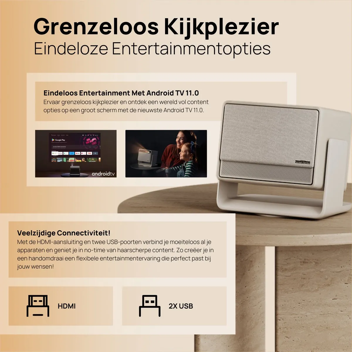 XGIMI Horizon S Max – 4K Smart-Projector – Beamer- IMAX Enhanced – Dolby Vision – Dual Light 2.0 – 3000 ISO Lumens – Android TV™ 11.0 – Harman/Kardon Sound – Bluetooth 5.1 – ISA 5.0