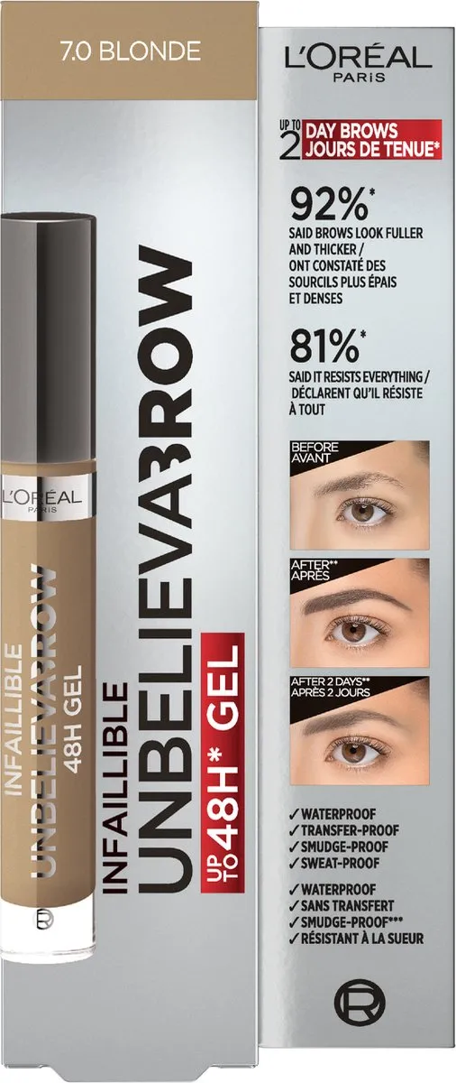 L'Oréal Paris Unbelieva Brow 103 Warm Blonde Wenkbrauwgel 3.4ml