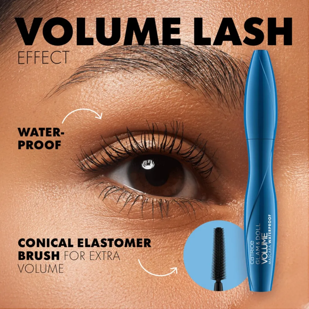Catrice Glam & Doll Volume Mascara Waterproof - 3x10ml Zwart