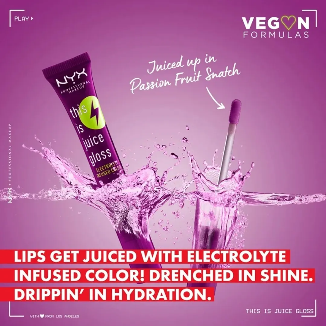 NYX This Is Juice Gloss TIJG06 Passion Fruit Lipgloss - 10ml - Paars