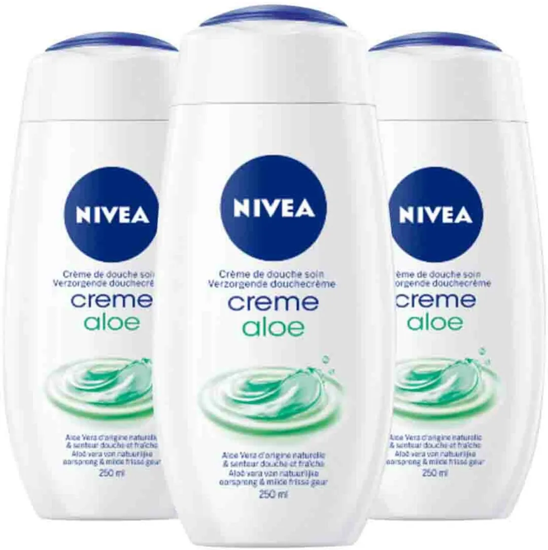 NIVEA Douchecrème Aloë 250ml - 3 Stuks