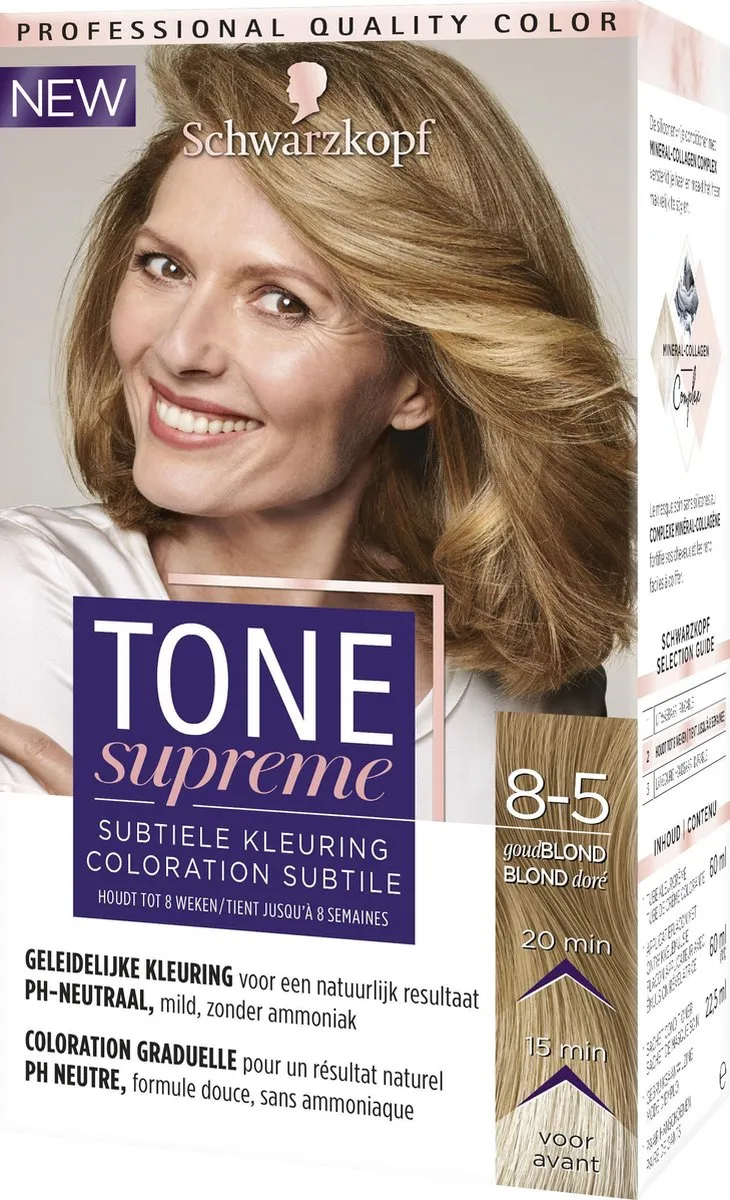 Schwarzkopf Tone Supreme 8-5 Goudblond 125ml