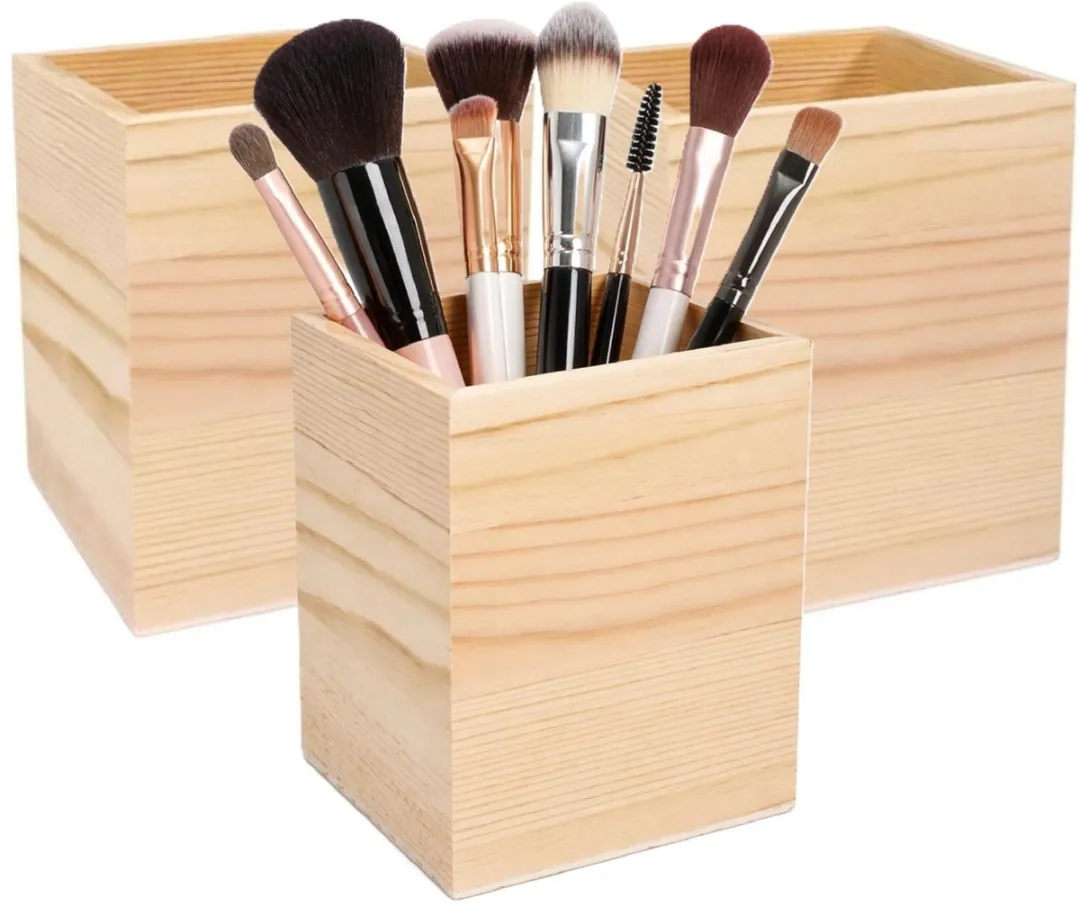 Excellent Houseware Make-up Organizer Hout 8x8x10cm