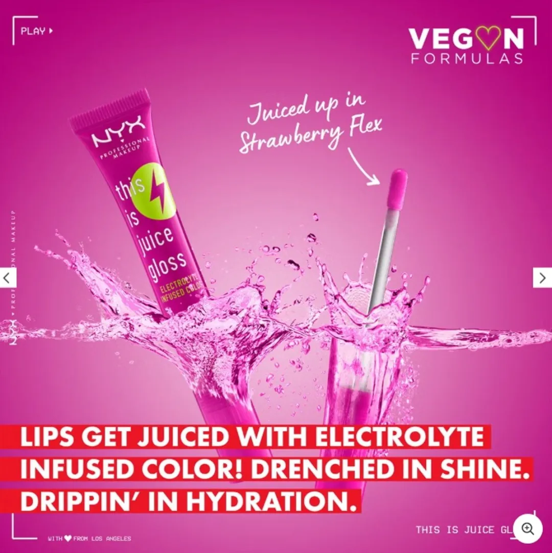 NYX This Is Juice Gloss 03 Strawberry Flex - Lipgloss 10ml