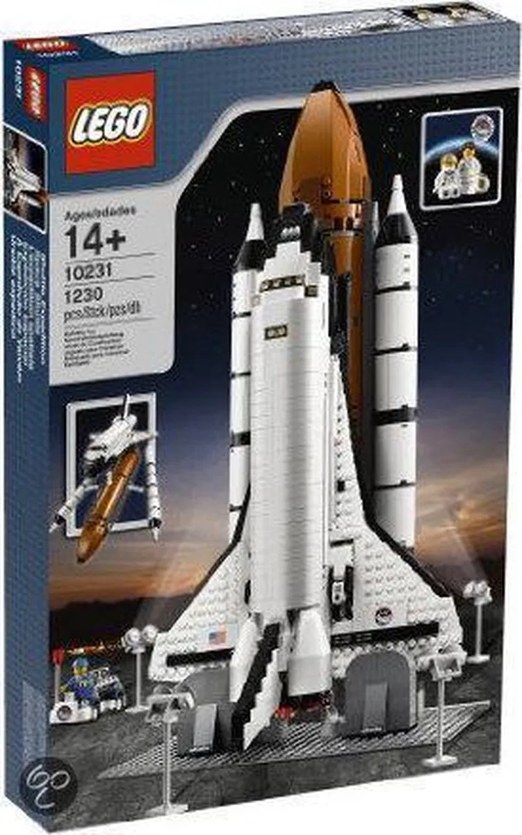 LEGO Space Shuttle Expedition 10231 - 1230 Stukken - Wit/Zwart/Bruin - afbeelding 2 van 6