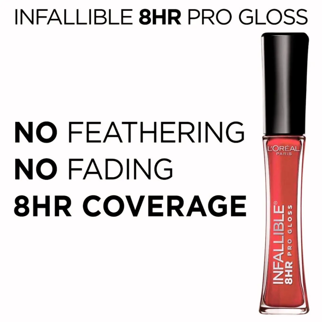 L'Oréal Paris Infallible Pro Gloss 8HR 340 Cherry Flash Lipgloss 6.3ml