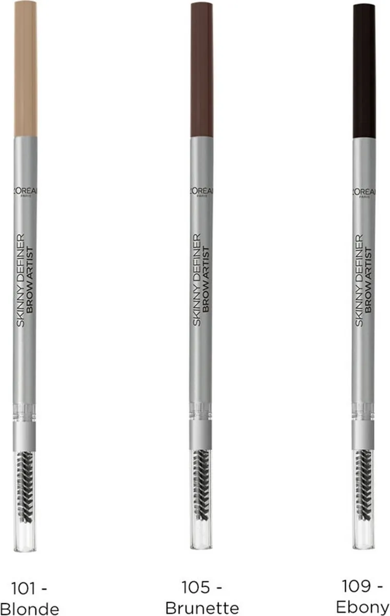 L'Oréal Paris Brow Artist Skinny Definer 109 Ebony - 3 Stuks