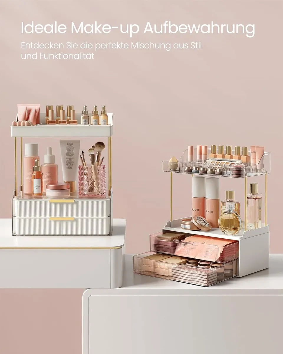Songmics Make-up Organizer 4-laags - 20x32x39cm - Wolkenwit