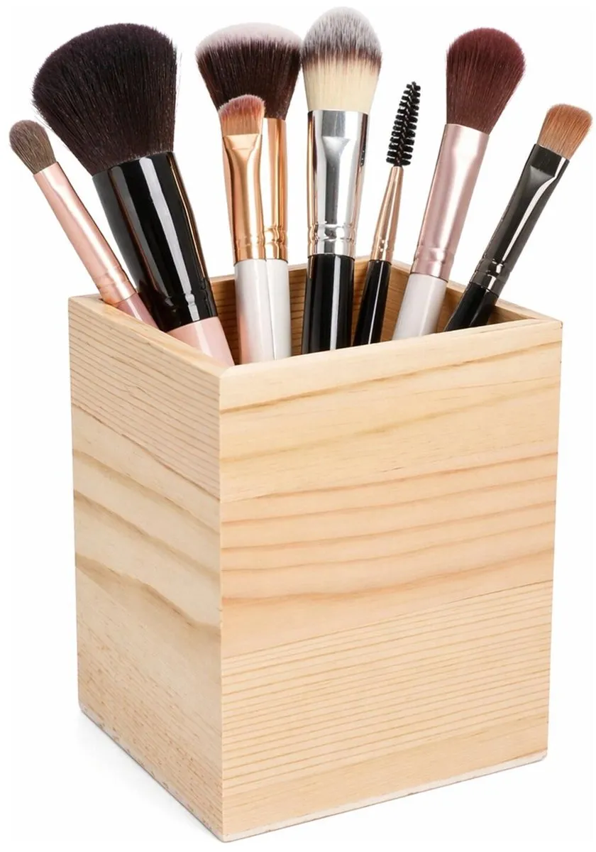 Excellent Houseware Make Up Organizer Hout 8x8x10cm