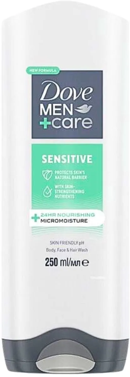 Dove Men+Care Sensitive Douchegel 3-in-1 750ml - 3 Stuks