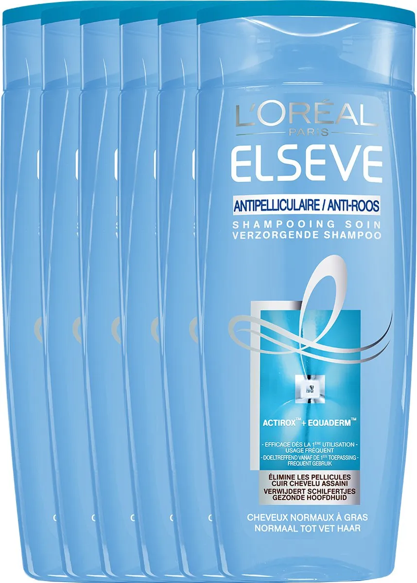 L'Oréal Paris Elvive Anti-Roos Shampoo 250ml - 6 Stuks
