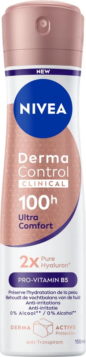 NIVEA Derma Control Clinical Ultra Comfort Deo Spray 100u - 6x150ml